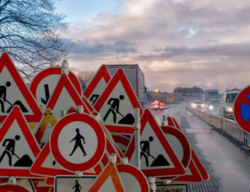 Road sign material car license